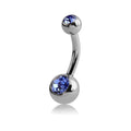 Surgical Steel Small Jewelled Navel Barbell