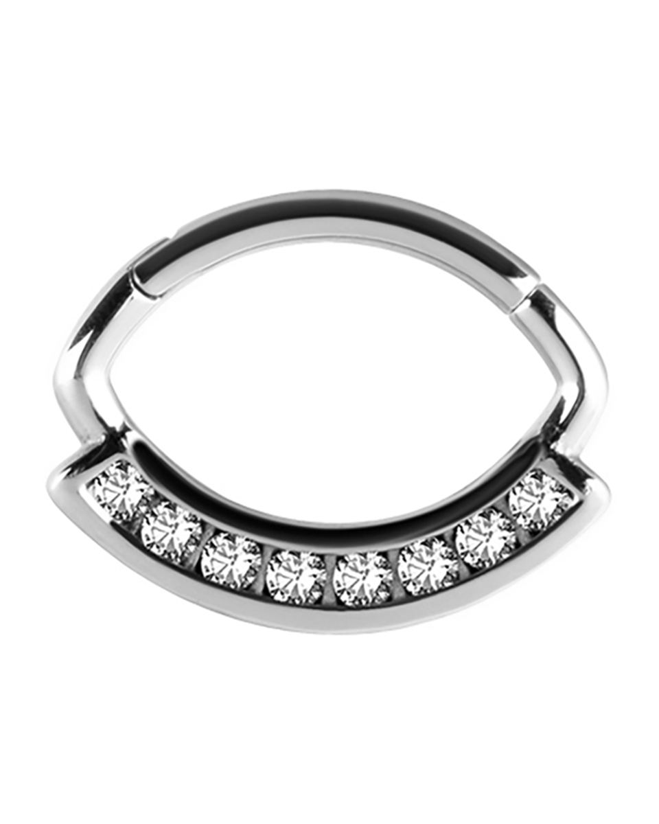 16 Gauge | 6mm Tiara Silver Septum Clicker