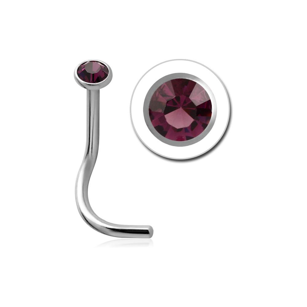18 Gauge | Amethyst Surgical Steel Nose Stud