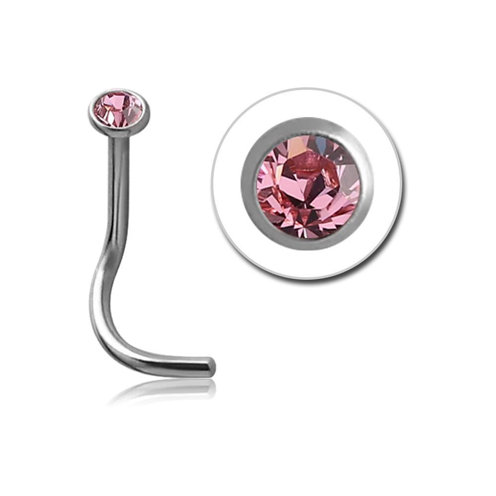 18 Gauge | Rose Surgical Steel Nose Stud