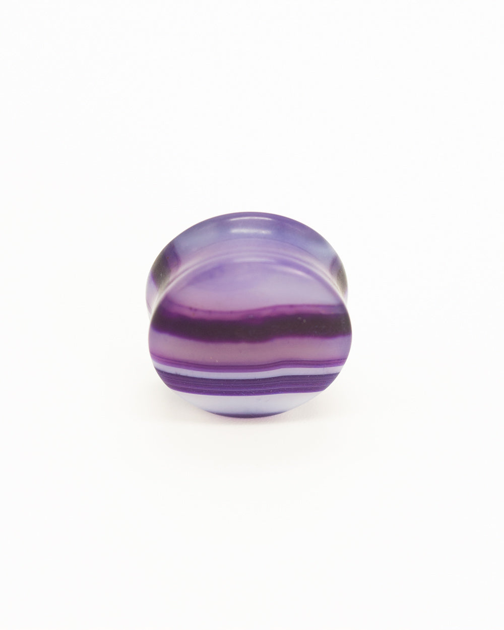 Double Flare Plug - Striped Purple Agate