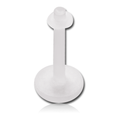 14 Gauge | Clear Bioplast Labret Bar