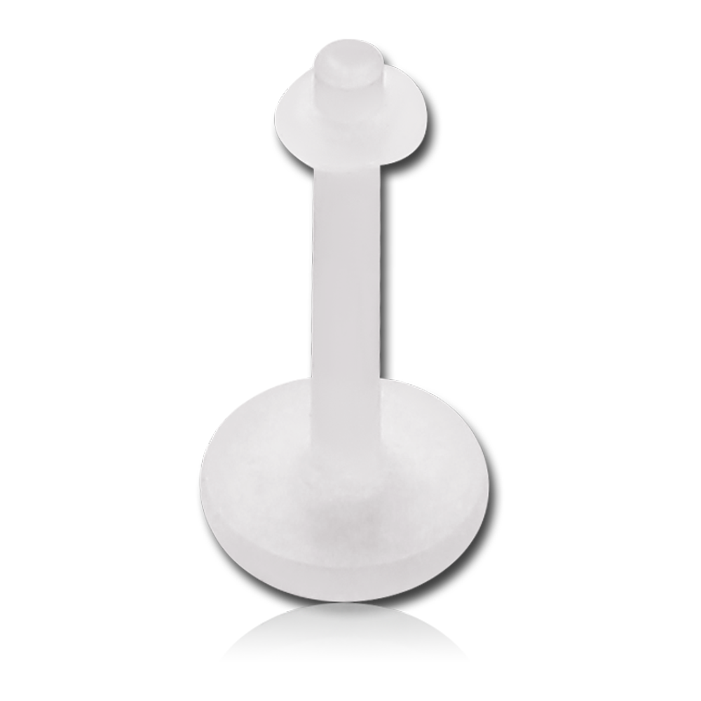 14 Gauge | Clear Bioplast Labret Bar
