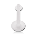 16 Gauge | Clear Bioplast Labret Bar