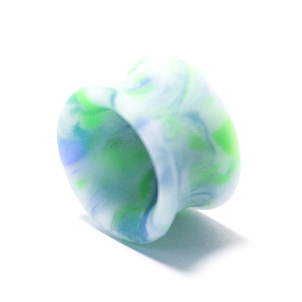 Tie Dye Double Flared Silicone Plug - Green